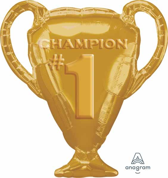 Ballon Mylar Supershape - Trophée Champion Or de 28po Party Shop