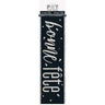 Unique - Bannière Bonne Fête 9" - Noir et Argent - Party Shop