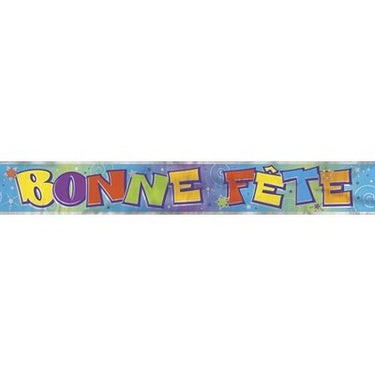 Unique - Bannière Métallique 12' - Bonne Fête - Party Shop