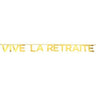 Santex - Bannière Vive La Retraite Or 8' - Party Shop