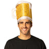 Beer mug hat costume for adults – One size fits most. Funny party accessory for Halloween, Oktoberfest, and beer-themed events. - Rasta Imposta - Party Shop