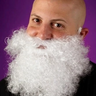 Big and curly beard for adults with elastic ear loops – available in white, black, grey, or auburn – perfect costume accessory for Halloween or cosplay - Funworld - Party Shop