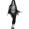Adult black and white skeleton poncho – instant Halloween costume – one size fits most – makeup and wig not included- Party Shop