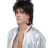 WESTBAY - Black British rockstar wig for men – 70s/80s glam rock costume accessory - Party Shop