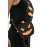 KBw Global - Black sequin pumpkin crossbody bag – sparkling Halloween purse with orange Jack-O'-Lantern face and bat strap accents. Perfect for costume parties & festivals – Party Shop