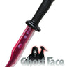 Bloody Ghost Face® knife Halloween prop with fake blood inside – realistic Scream costume accessory for horror cosplay and slasher outfits. - FunWorld - Party Shop