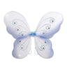 Blue fairy wings 45x38 cm. Costume accessory for princess, angel, butterfly or fairy outfits. Perfect for Halloween, carnival, cosplay and parties. - MOM - Party Shop