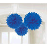 Amscan - Boules Décoratives En Papier 16" (3) -  Bleu Royal - Party Shop