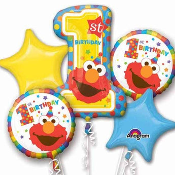 Bouquet De 5 Ballons - Elmo Party Shop