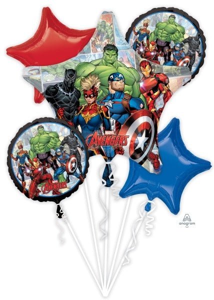 Bouquet De 5 Ballons Mylar - Avengers De Marvel Party Shop