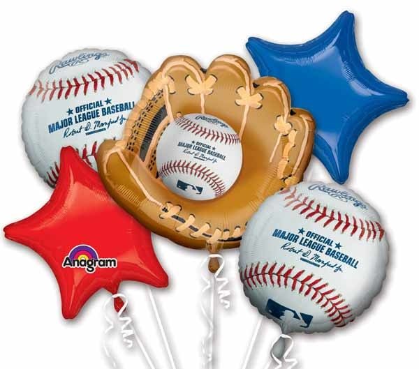 Bouquet De 5 Ballons Mylar - Baseball Party Shop