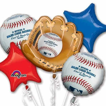 Bouquet De 5 Ballons Mylar - Baseball Party Shop