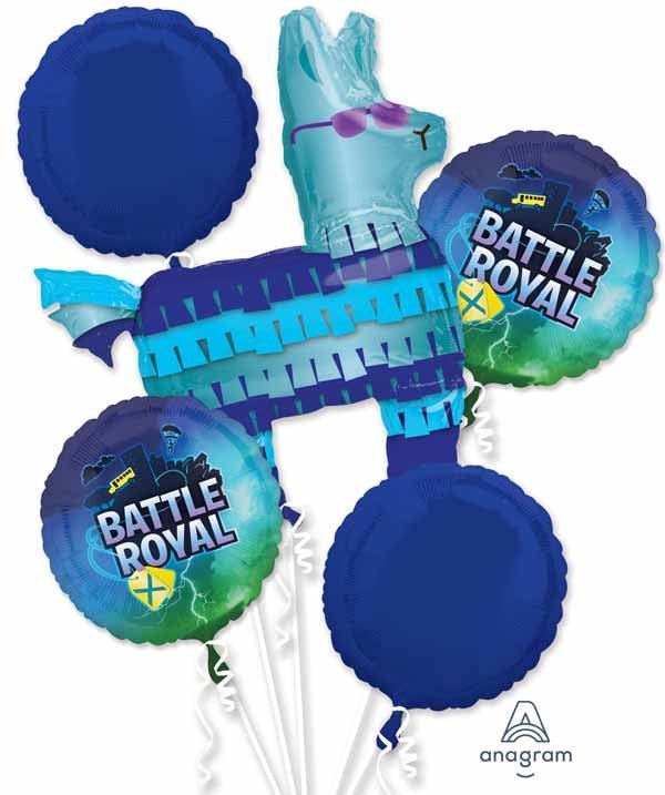 Bouquet De 5 Ballons Mylar - Bataille Royale (Fortnite) Party Shop