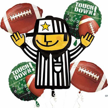 Bouquet De 5 Ballons Mylar - Football (Touch Down) Party Shop