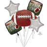 Anagram - Bouquet De 5 Ballons Mylar - Game On Football - Party Shop