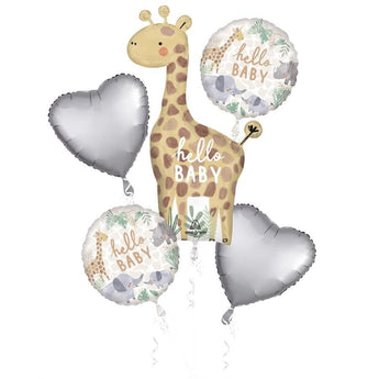 Bouquet De 5 Ballons Mylar - Hello Baby Party Shop