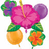 Anagram - Bouquet De 5 Ballons Mylar - Hibiscus - Party Shop