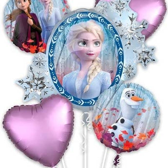 Bouquet De 5 Ballons Mylar - La Reine Des Neiges (Frozen)Party Shop