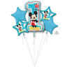Anagram - Bouquet De 5 Ballons Mylar - Mickey Mouse 1 An - Party Shop