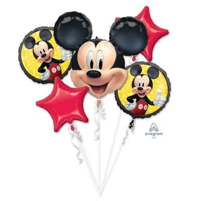 Bouquet De 5 Ballons Mylar - Mickey Mouse Party Shop