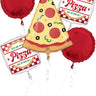 Anagram - Bouquet de 5 Ballons Mylar - Pizza - Party Shop