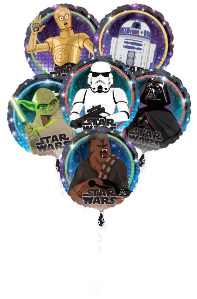 Bouquet De 5 Ballons Mylar - Star Wars Party Shop