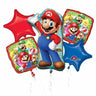 Anagram - Bouquet De 5 Ballons Mylar - Super Mario - Party Shop
