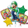 Anagram - Bouquet De 5 Ballons Mylar - Super Mario - Luigi - Party Shop