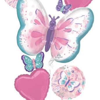 Bouquet De 5 Ballons - Papillons Party Shop