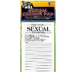 Carnet De Retraite "Sex Excuse Pad"Party Shop
