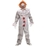 Carnevil Clown child costume with jumpsuit, collar, and scary clown mask – perfect for Halloween or haunted carnival theme - FunWorld - Party Shop