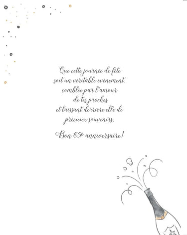 Distribution Incognito - Carte de Fête - Bon Anniversaire - 65 Ans - Party Shop