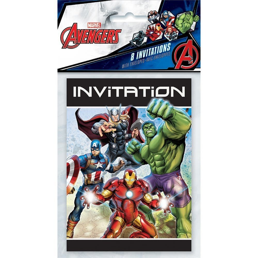 Cartes D'Invitations (8) - Avengers De MarvelParty Shop