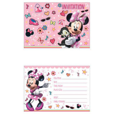 Unique - Cartes D'Invitations (8) - Minnie Mouse - Party Shop