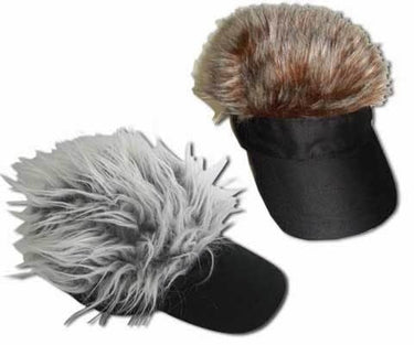 Handee Products - Casquette Avec Cheveux Gris Ou Brun - Party Shop