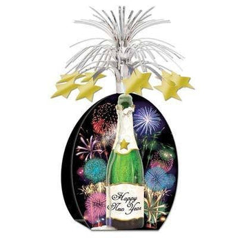 Centre De Table Happy New Year Avec Champagne (1) - Party Shop