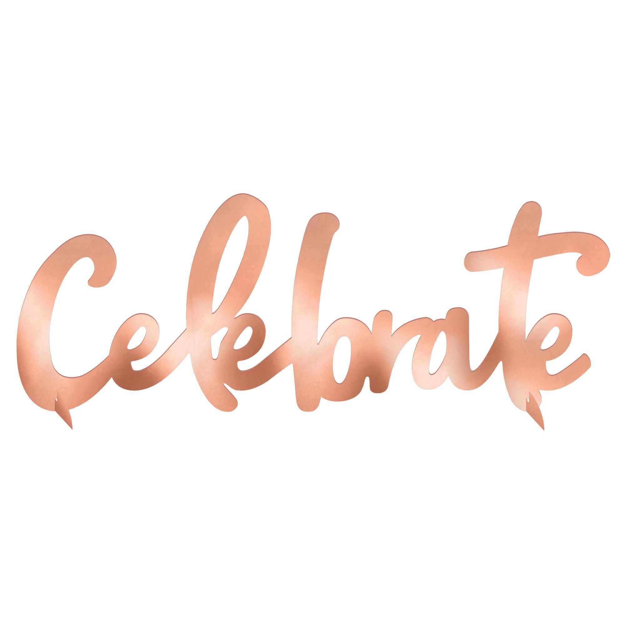 Centre De Table Rose Gold - "Celebrate" - Party Shop