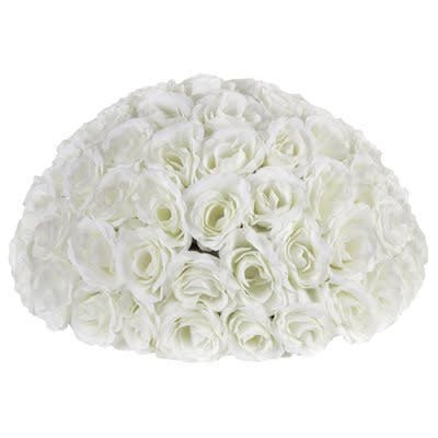 Centre De Table Roses Blanc 40 Cm Party Shop