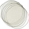 Amscan - Cercles De Tulles 9" (25) - Blanc Avec Contour Argent - Party Shop
