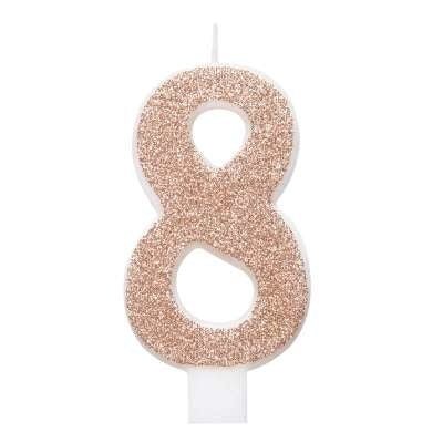 Chandelle Chiffre - 8 Rosegold Party Shop