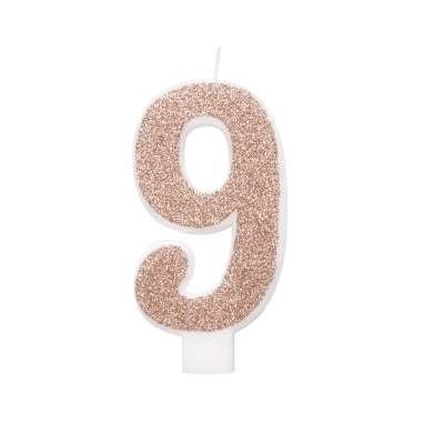 Chandelle Chiffre - 9 Rosegold Party Shop