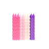Unique - Chandelles De Fête (10) - Rose Et Mauve - Party Shop