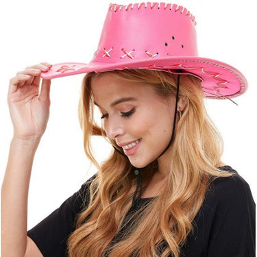 KBW Global - Chapeau Adulte Cowboy Rose lumineux - Party Shop