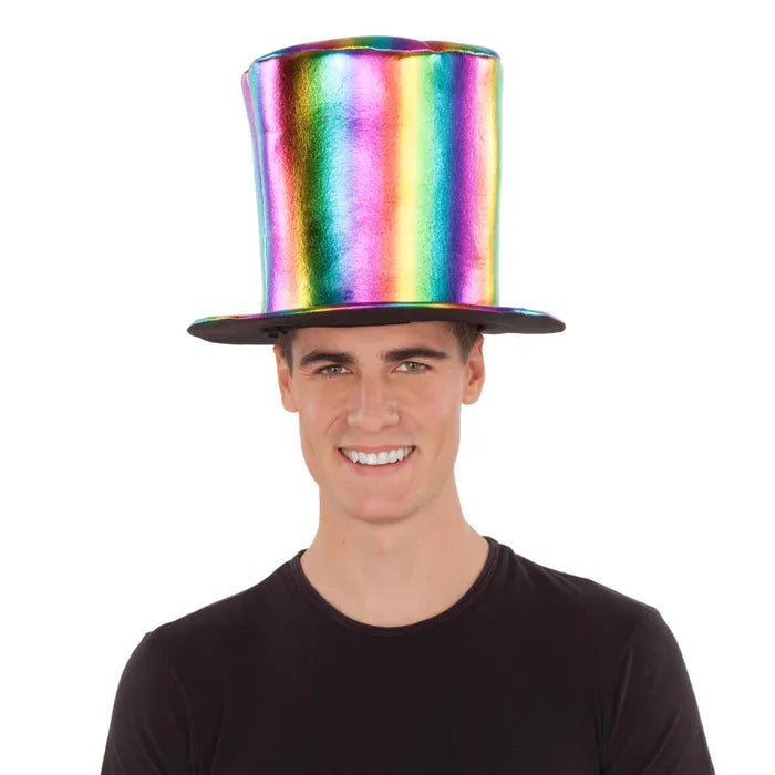 Chapeau Adulte Haute Forme Arc en Ciel Party Shop