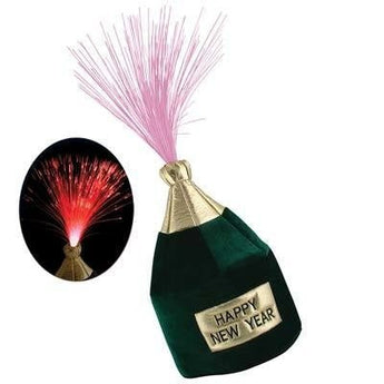 Chapeau Bouteille De Champagne Avec Lumiere: Happy New Year - Party Shop