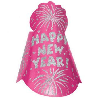 Chapeau Conique Rose Happy New Year Party Shop