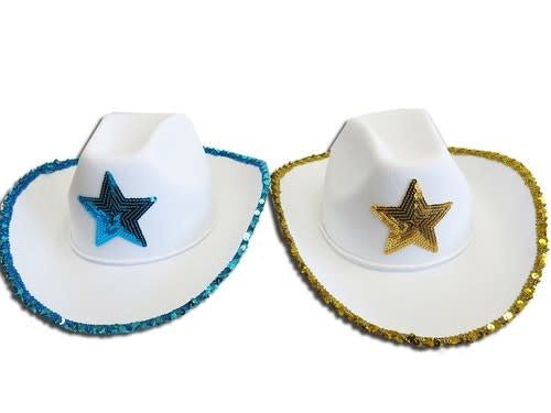 Chapeau Cowboy Avec Étoile - Couleur Assorties Party Shop