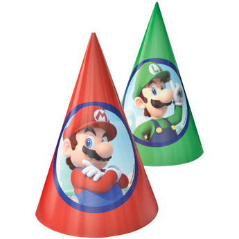 Chapeau de fête en carton (8) - Mario Bros - Party Shop