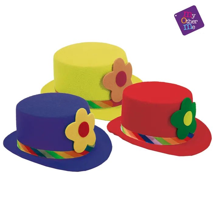Chapeau Haut de forme - Clown couleurs assorties Party Shop