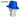 Chapeau Lumineux En Sequin Bleu Party Shop